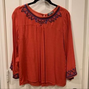 Stitch fix Papermoon embroidered boho top